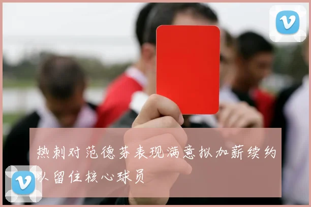 热刺对范德芬表现满意拟加薪续约以留住核心球员